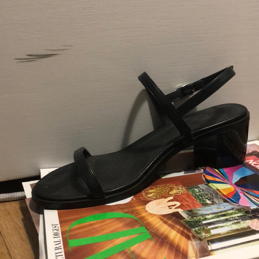 Black strapped sandals